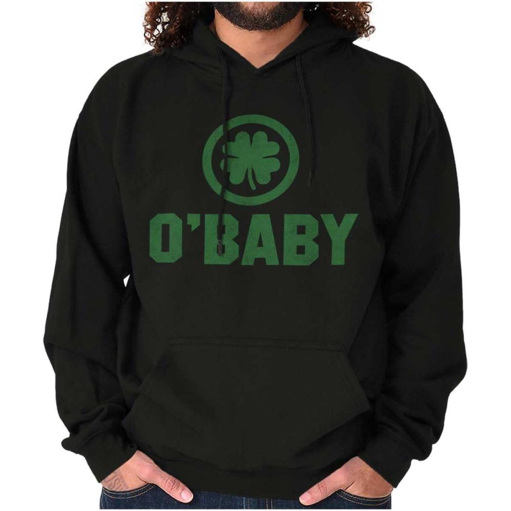imageBrisco Brands St Patricks Day O Baby Shamrock Hoodie Sweatshirt Women MenBlack