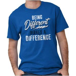 Brisco Brands Being Different Makes a Difference Graphic T Shirt Men or Women(Royal)