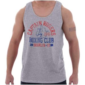Brisco Brands Captain Rogers 1941 Boxing Club NY Tank Top T Shirts Men Women(Sport Grey)
