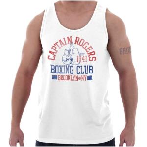 Brisco Brands Captain Rogers 1941 Boxing Club NY Tank Top T Shirts Men Women(White)