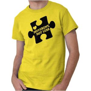 Different Not Less Autism Puzzle Graphic T Shirt Men or Women(Daisy)