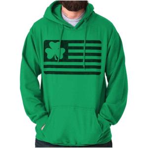 St Patrick’s Day Irish-American Pride Hoodie Sweatshirt Women Men(Irish Green)