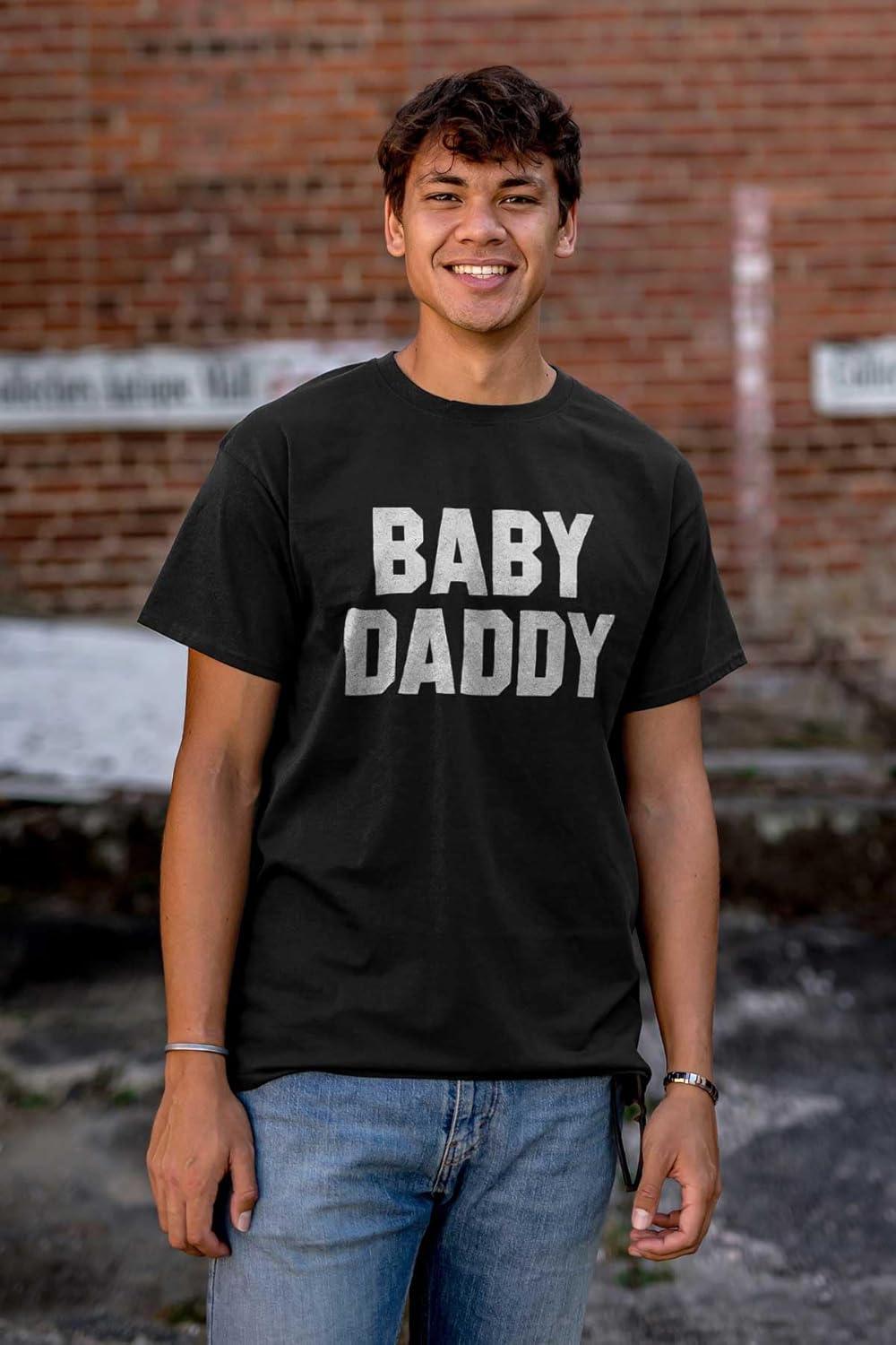 imageBaby Daddy Funny Expecting Fathers Mens Graphic T Shirt TeesBlack