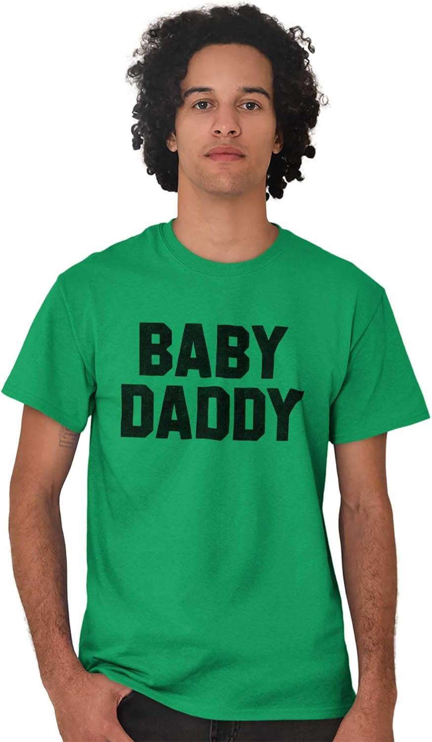 imageBaby Daddy Funny Expecting Fathers Mens Graphic T Shirt TeesIrish Green
