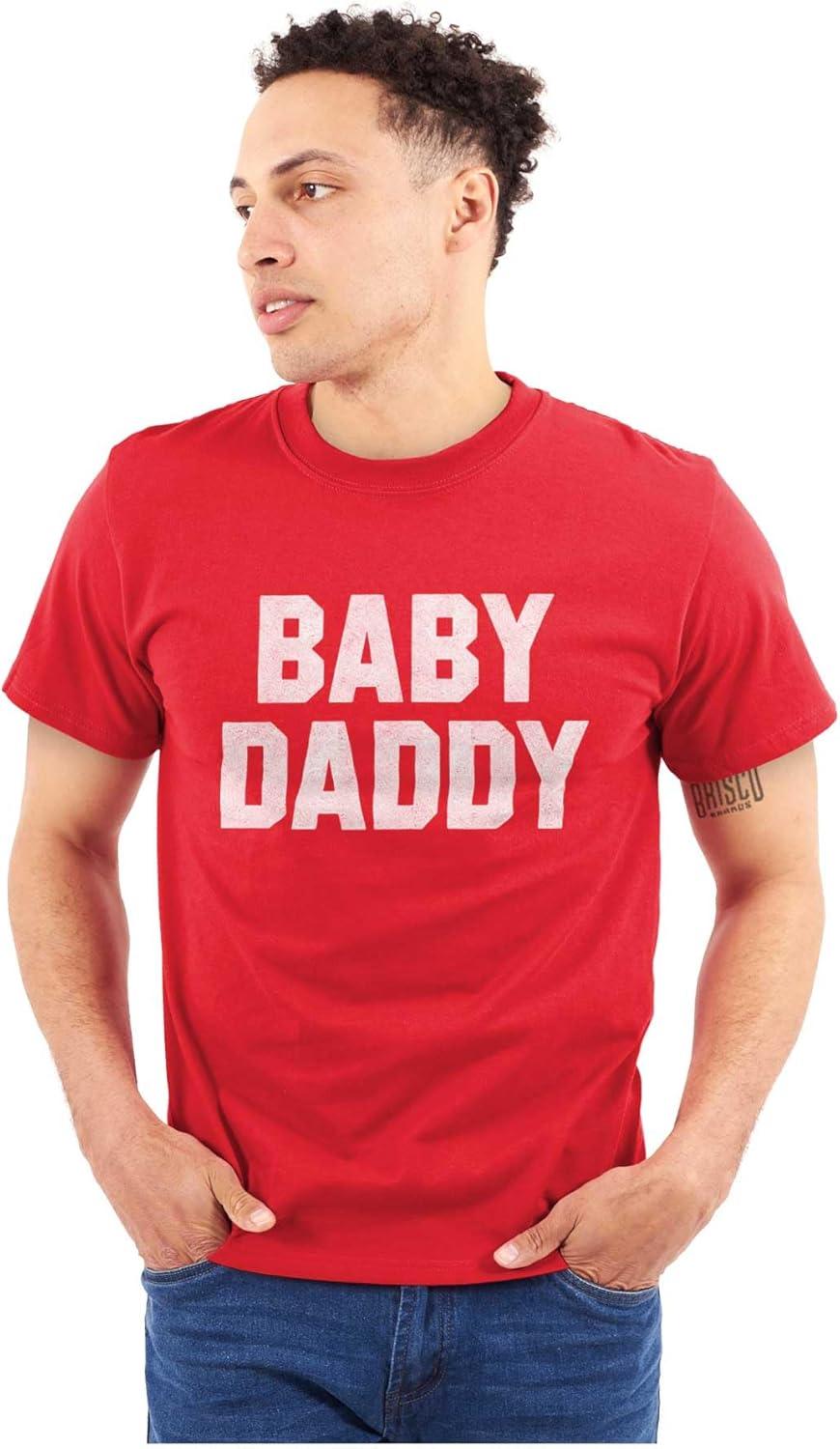 imageBaby Daddy Funny Expecting Fathers Mens Graphic T Shirt TeesRed