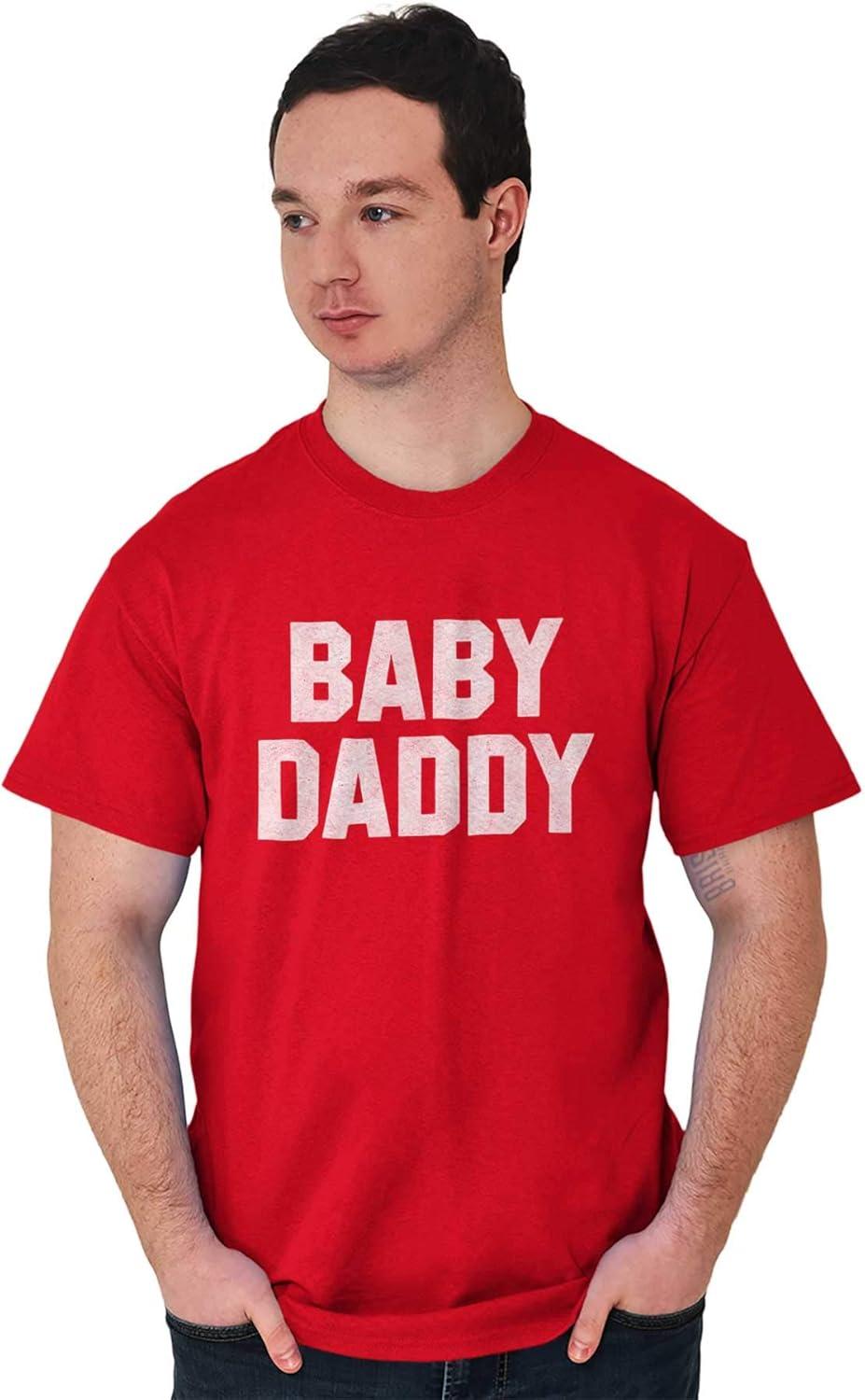 imageBaby Daddy Funny Expecting Fathers Mens Graphic T Shirt TeesRed