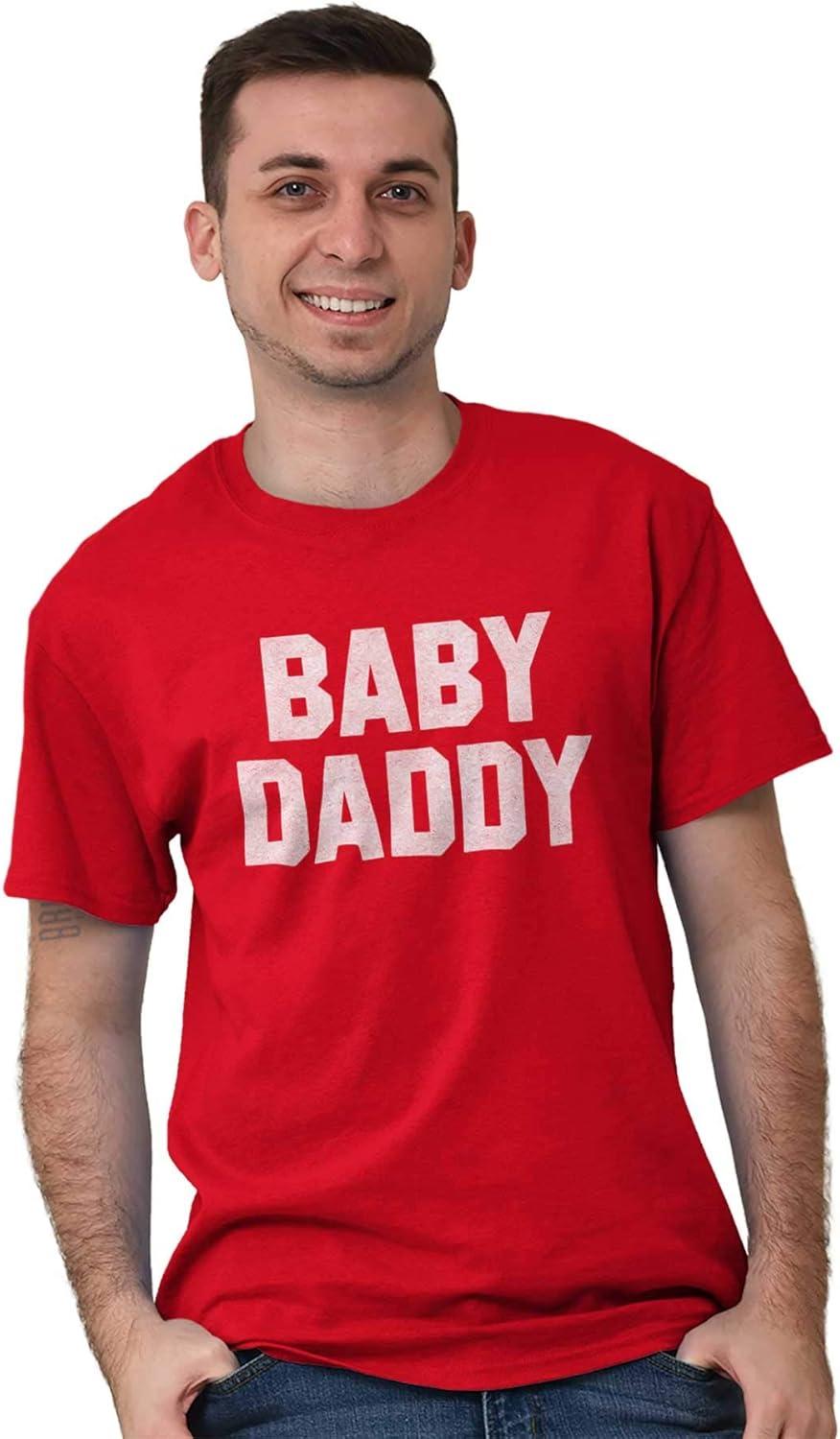 imageBaby Daddy Funny Expecting Fathers Mens Graphic T Shirt TeesRed