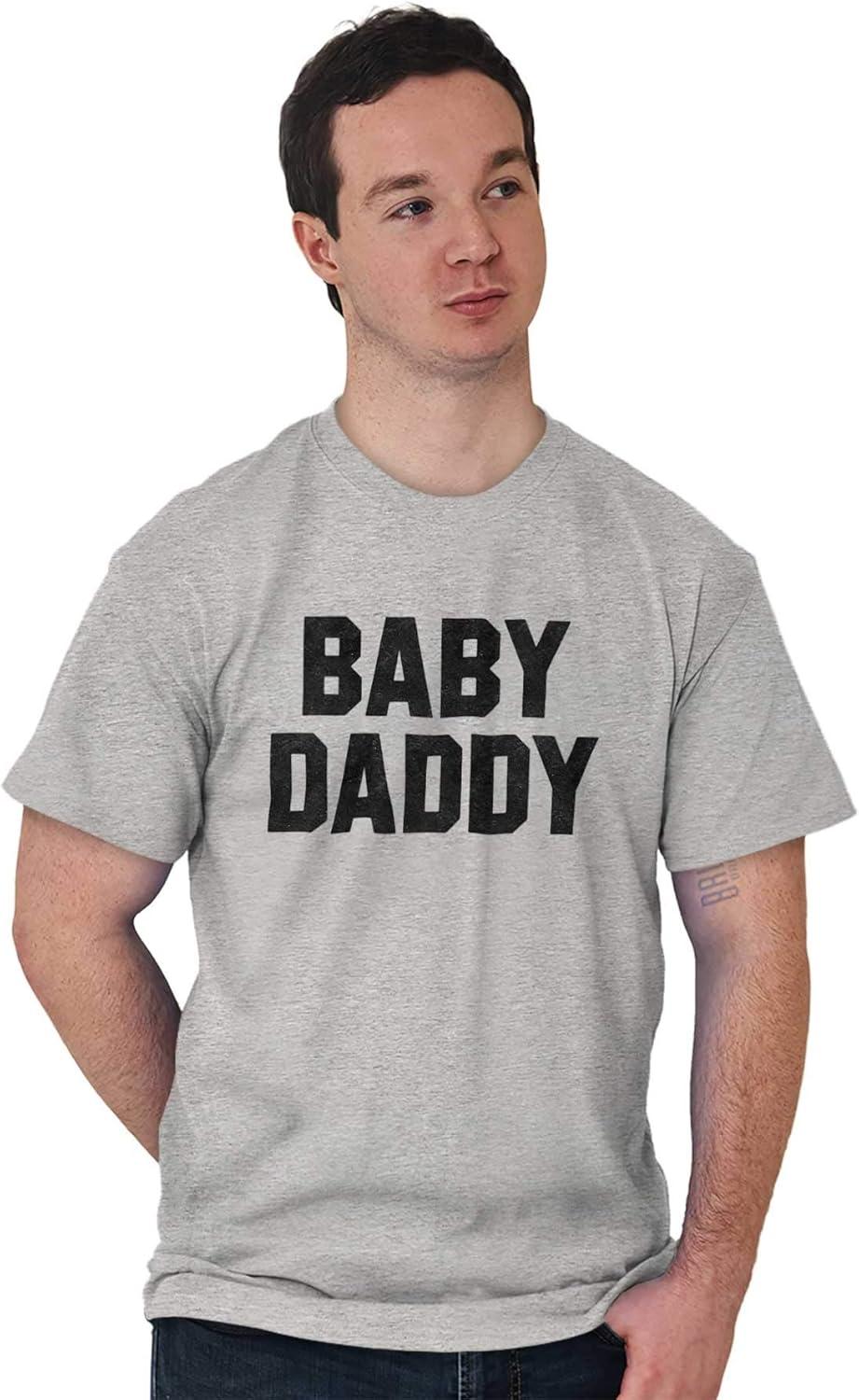 imageBaby Daddy Funny Expecting Fathers Mens Graphic T Shirt TeesSport Grey