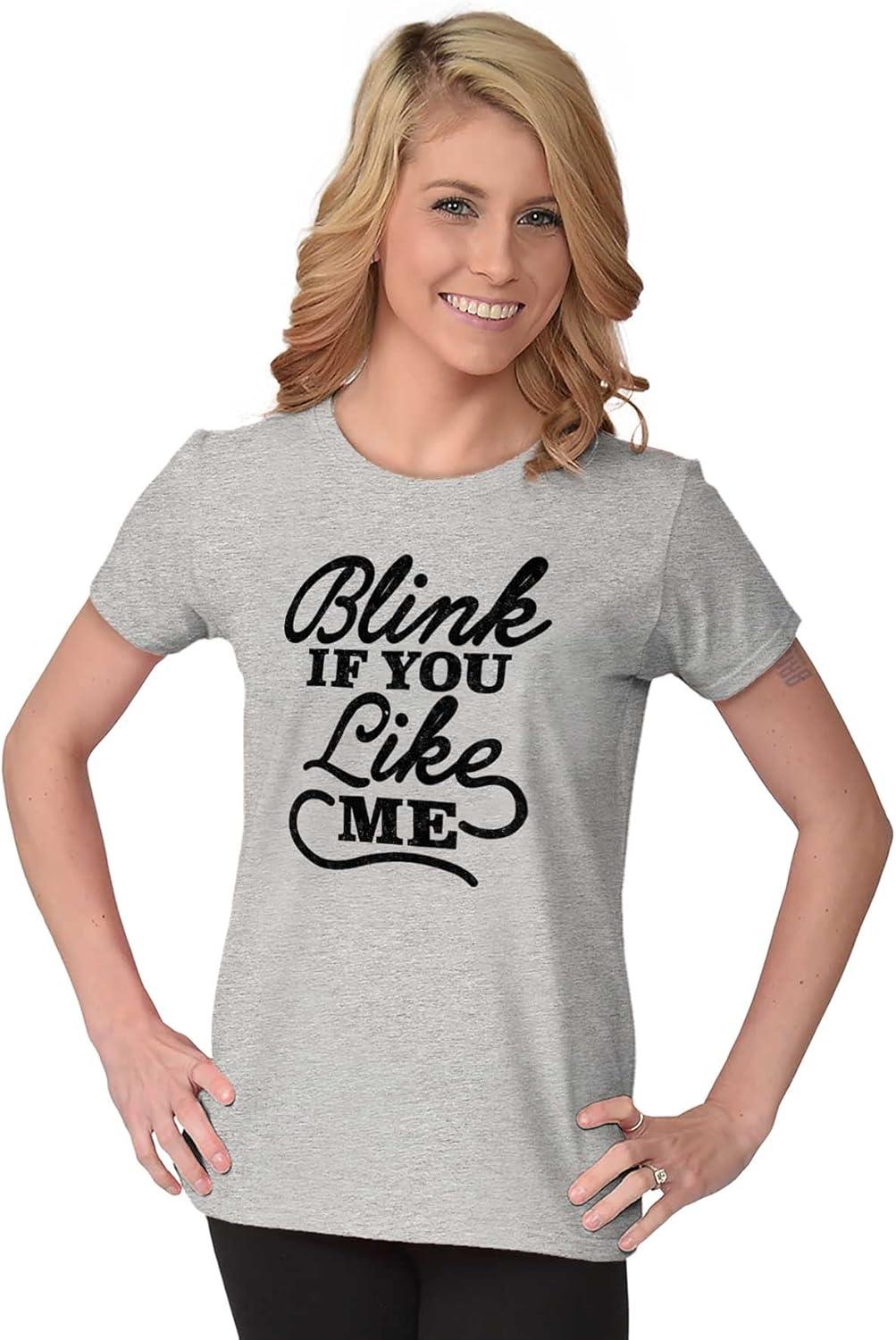 imageBlink If You Like Me Funny Sarcastic Womens Slim Fit Graphic TeeSport Grey