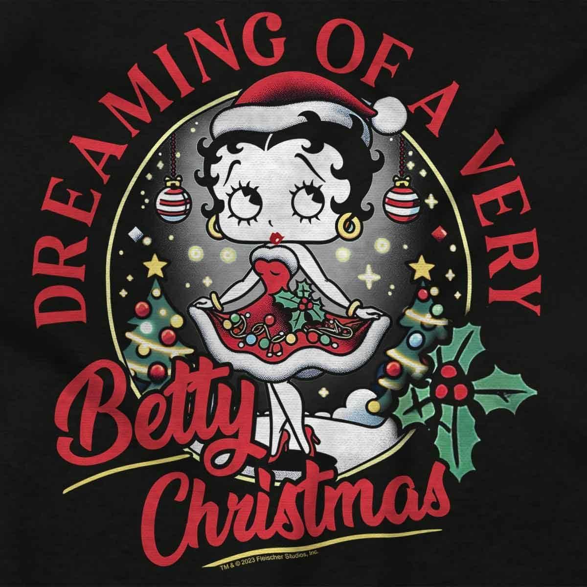 imageBrisco Brands Betty Boop Dreaming Of Christmas Baby Bodysuit Jumper GirlsBlack