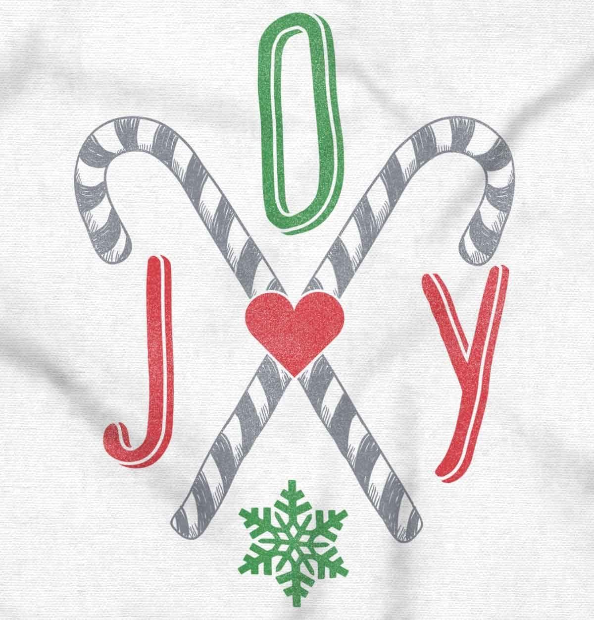 imageBrisco Brands Christmas Candy Cane Joy Hoodie Sweatshirt WomenWhite