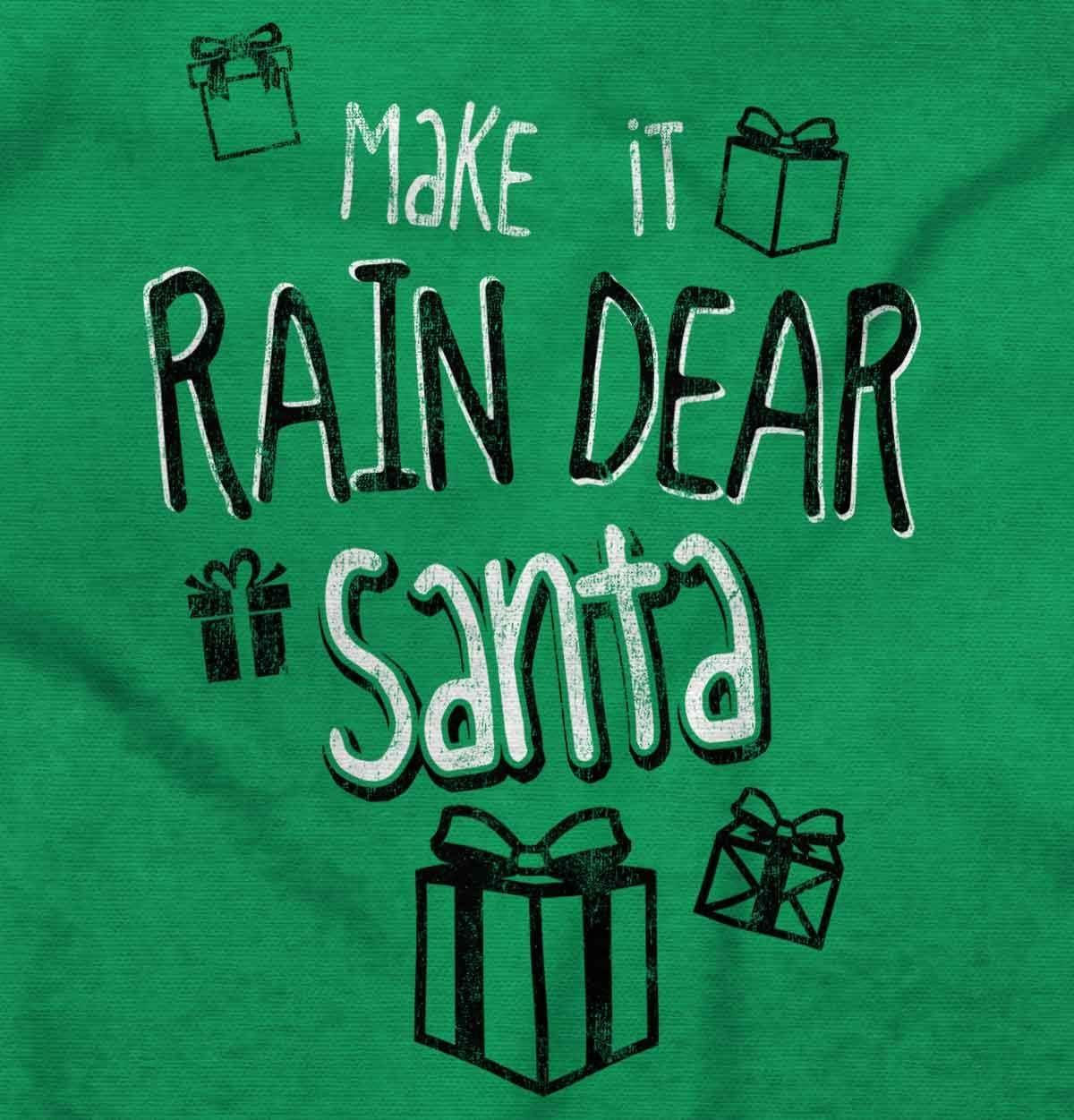 imageBrisco Brands Christmas Make It Rain Dear Santa Hoodie Sweatshirt Women MenIrish Green