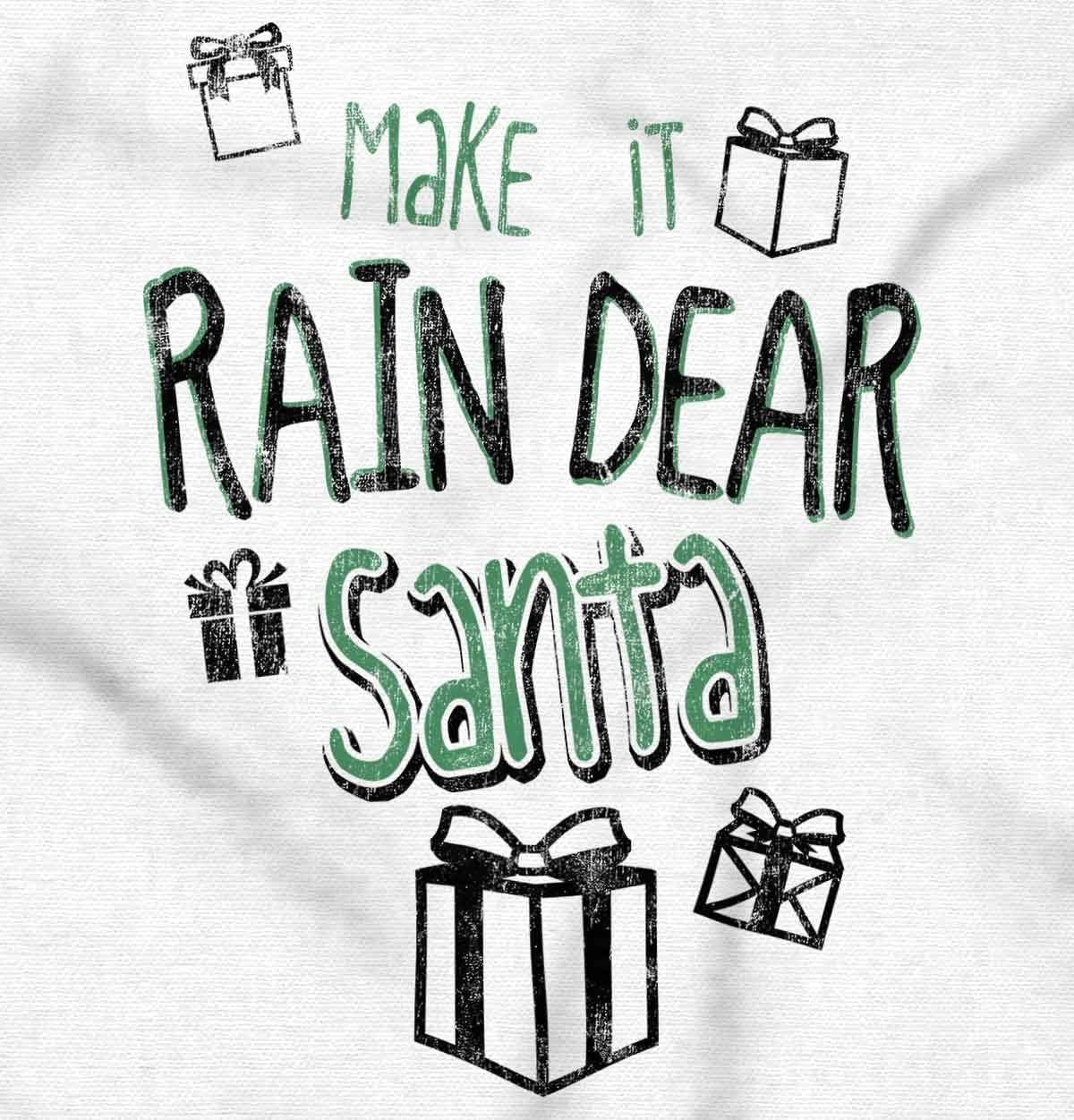 imageBrisco Brands Christmas Make It Rain Dear Santa Hoodie Sweatshirt Women MenWhite