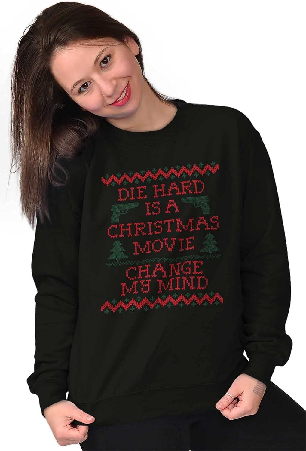 imageBrisco Brands Christmas Movie Change My Mind Sweatshirt for Men or WomenBlack