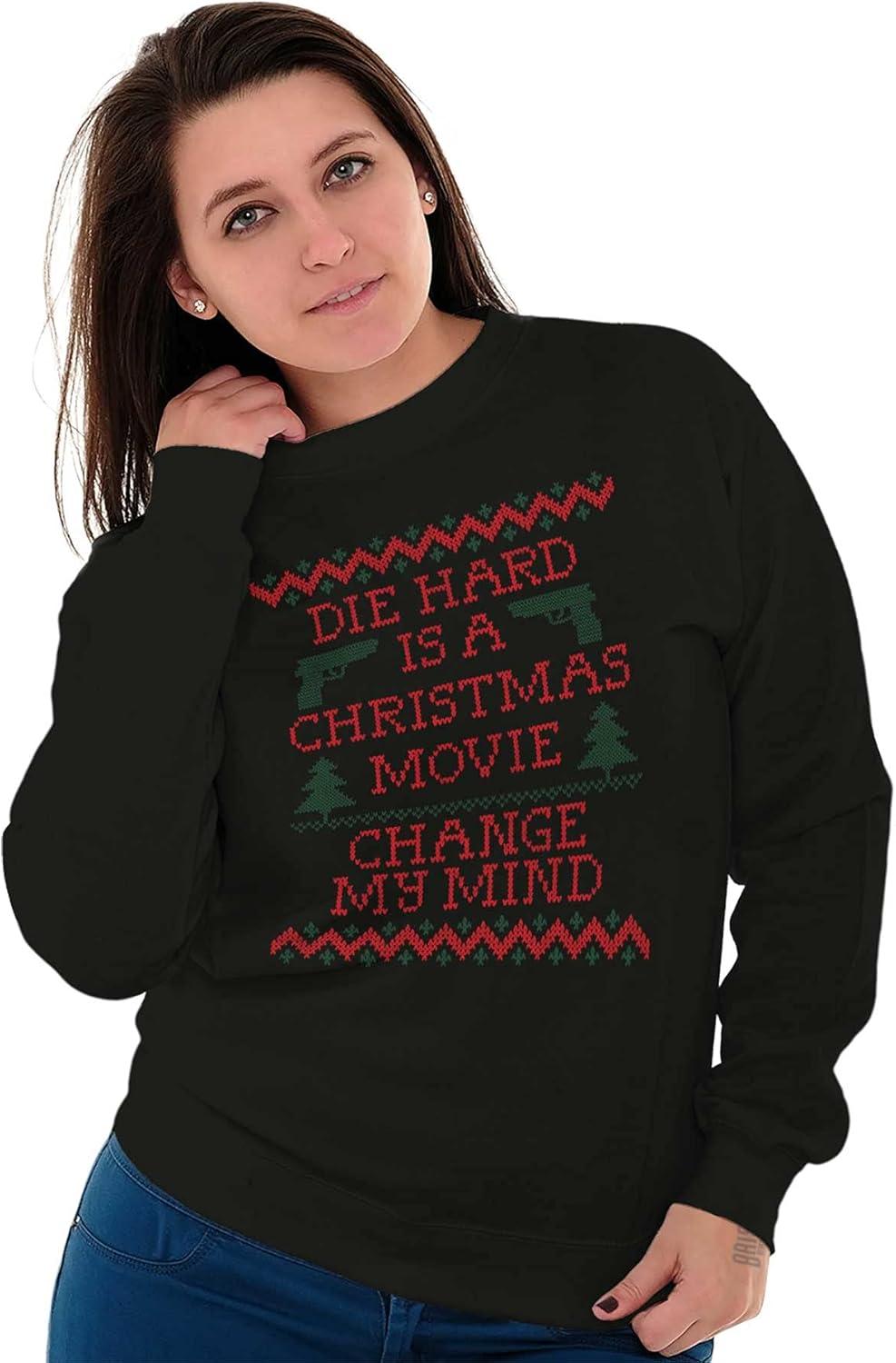 imageBrisco Brands Christmas Movie Change My Mind Sweatshirt for Men or WomenBlack