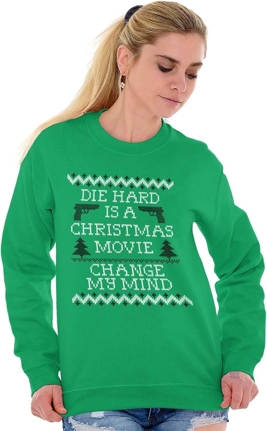 imageBrisco Brands Christmas Movie Change My Mind Sweatshirt for Men or WomenIrish Green