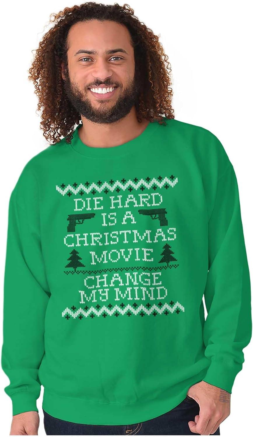 imageBrisco Brands Christmas Movie Change My Mind Sweatshirt for Men or WomenIrish Green