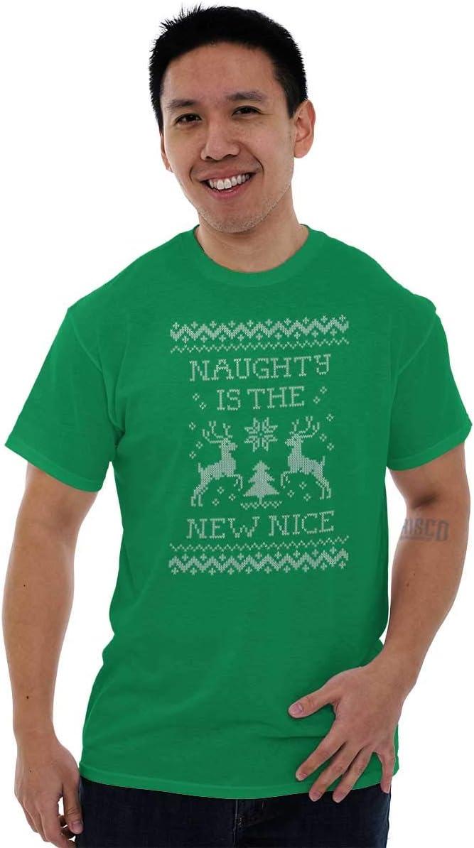 imageBrisco Brands Christmas Naughty is The New Nice Graphic T Shirt Men or WomenIrish Green