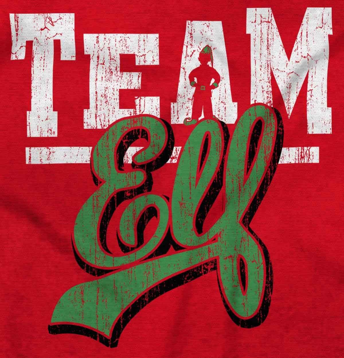 imageBrisco Brands Christmas Team Elf Santas Helper Hoodie Sweatshirt Women MenRed