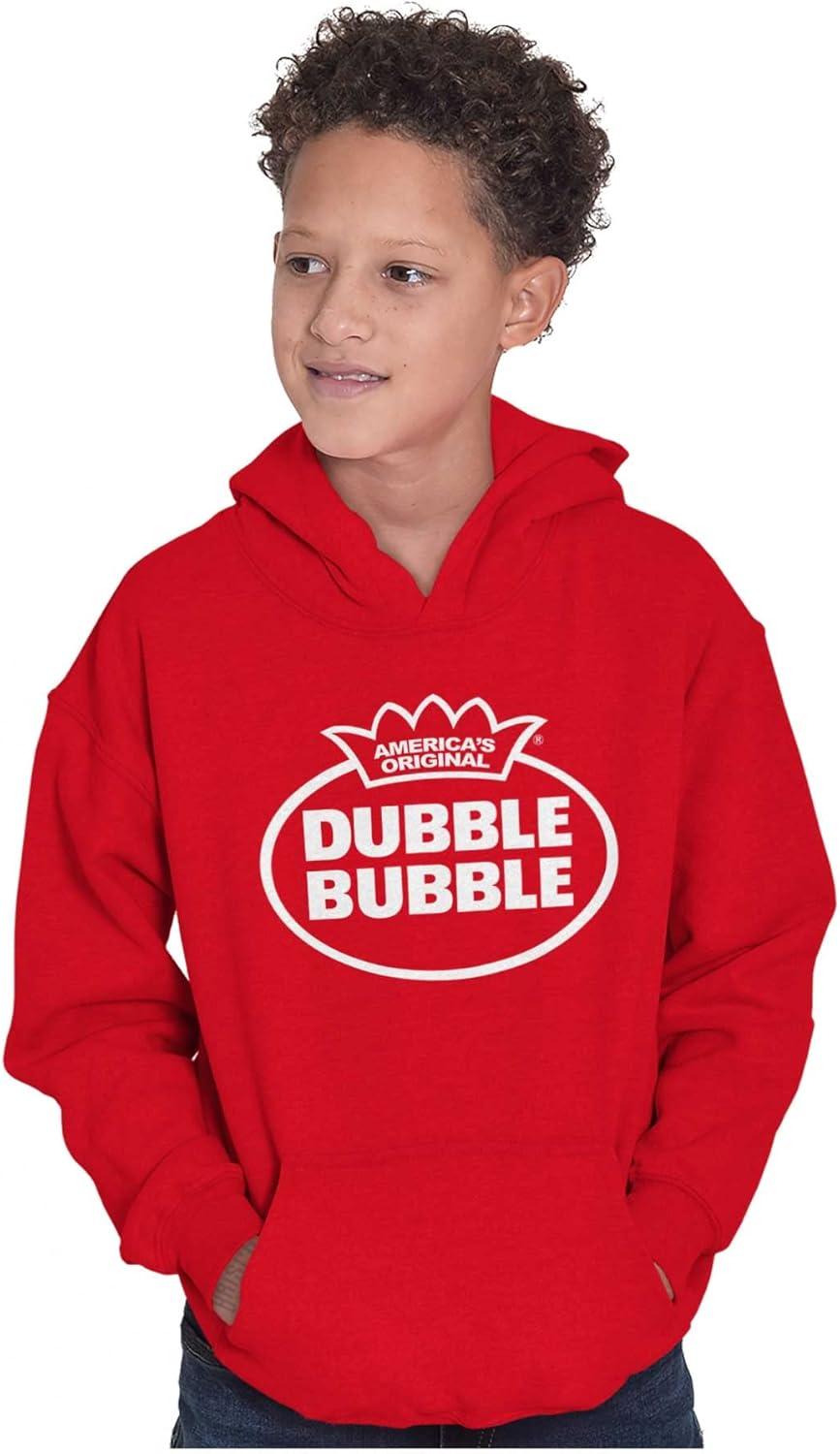 imageBrisco Brands Distressed Dubble Bubble Retro Double Youth Hoodie Boy GirlRed