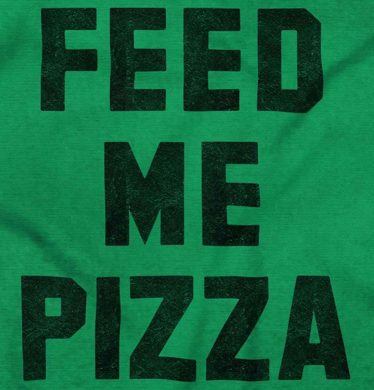 imageBrisco Brands Feed Me Pizza Graphic T Shirt Men or WomenAntique Irish Green