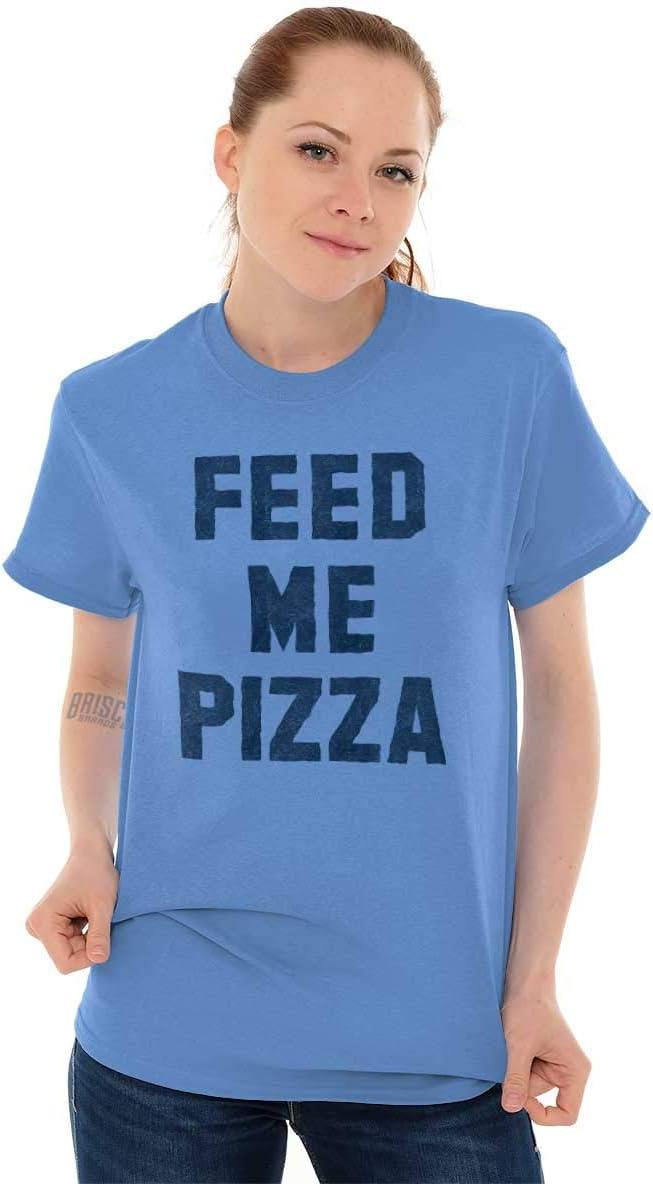 imageBrisco Brands Feed Me Pizza Graphic T Shirt Men or WomenCarolina Blue