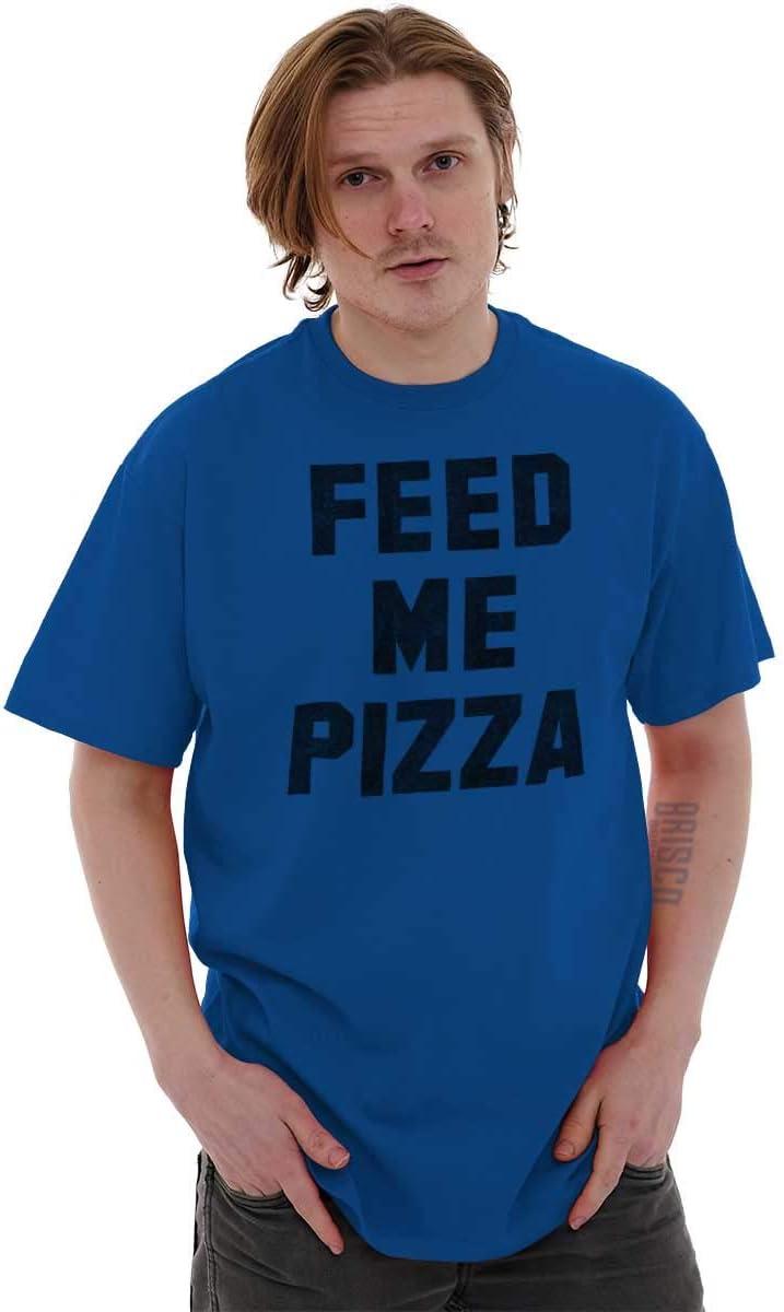 imageBrisco Brands Feed Me Pizza Graphic T Shirt Men or WomenRoyal