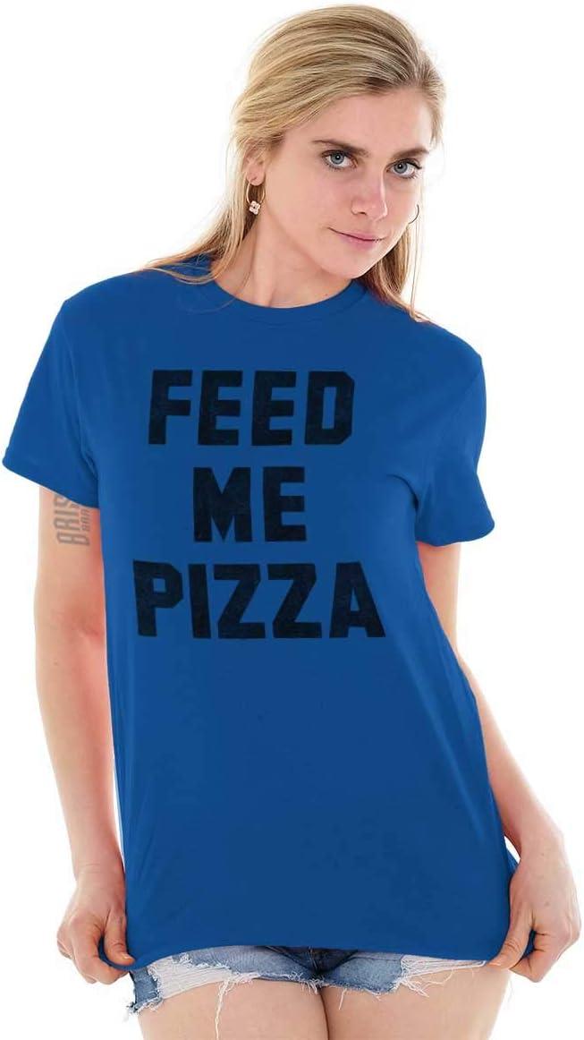 imageBrisco Brands Feed Me Pizza Graphic T Shirt Men or WomenRoyal