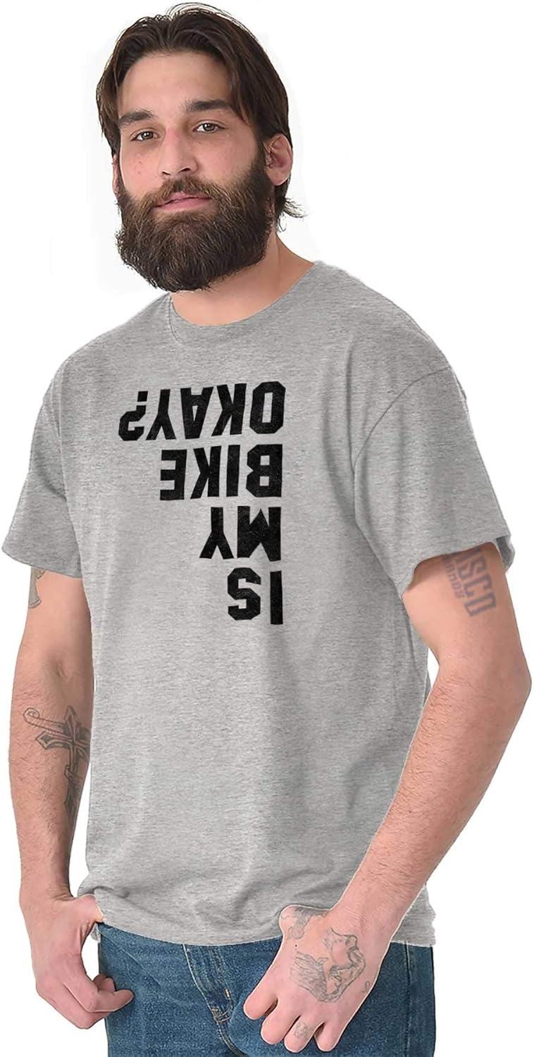 imageBrisco Brands is My Bike Okay Motorcycle Biker Graphic T Shirt Men or WomenSport Grey