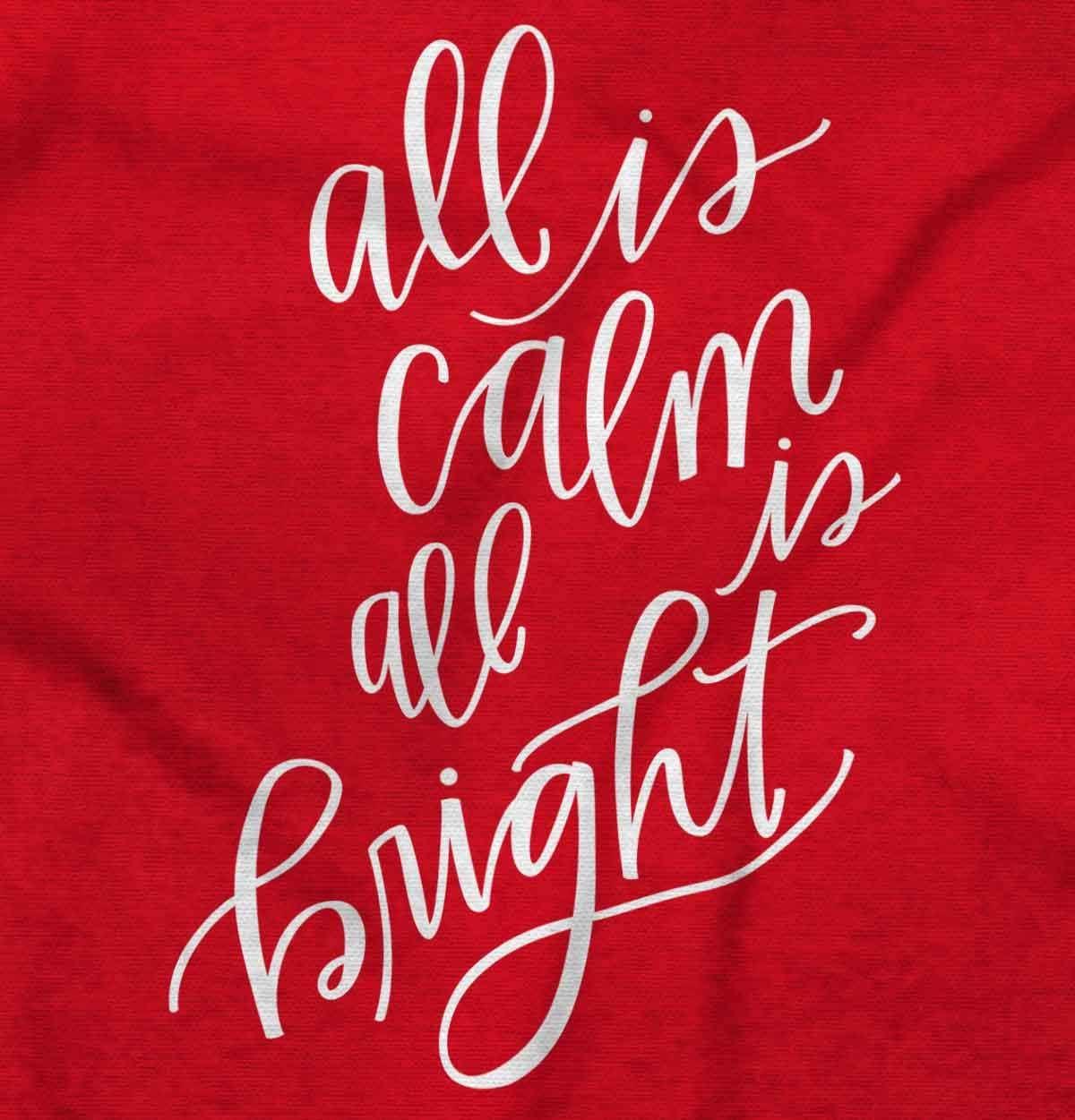 imageChristmas All Calm and Bright Womens Graphic T Shirt TeesCardinal Red