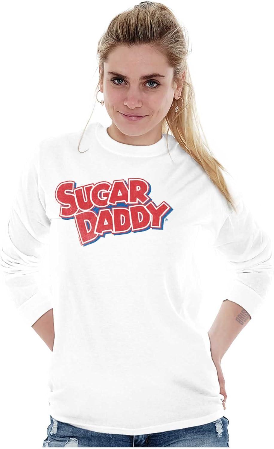 imageClassic Candies Sugar Daddy Cool Logo Long Sleeve Tshirt Men WomenWhite