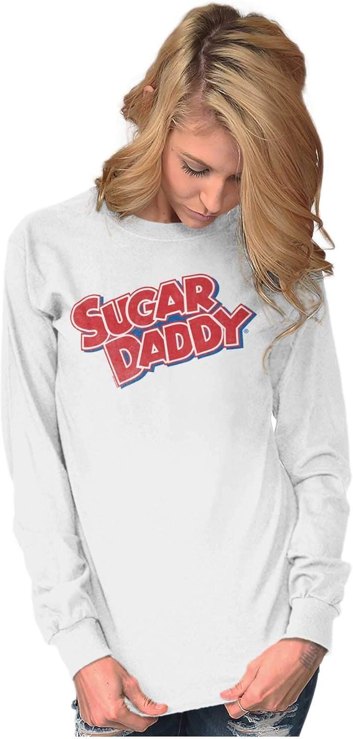 imageClassic Candies Sugar Daddy Cool Logo Long Sleeve Tshirt Men WomenWhite