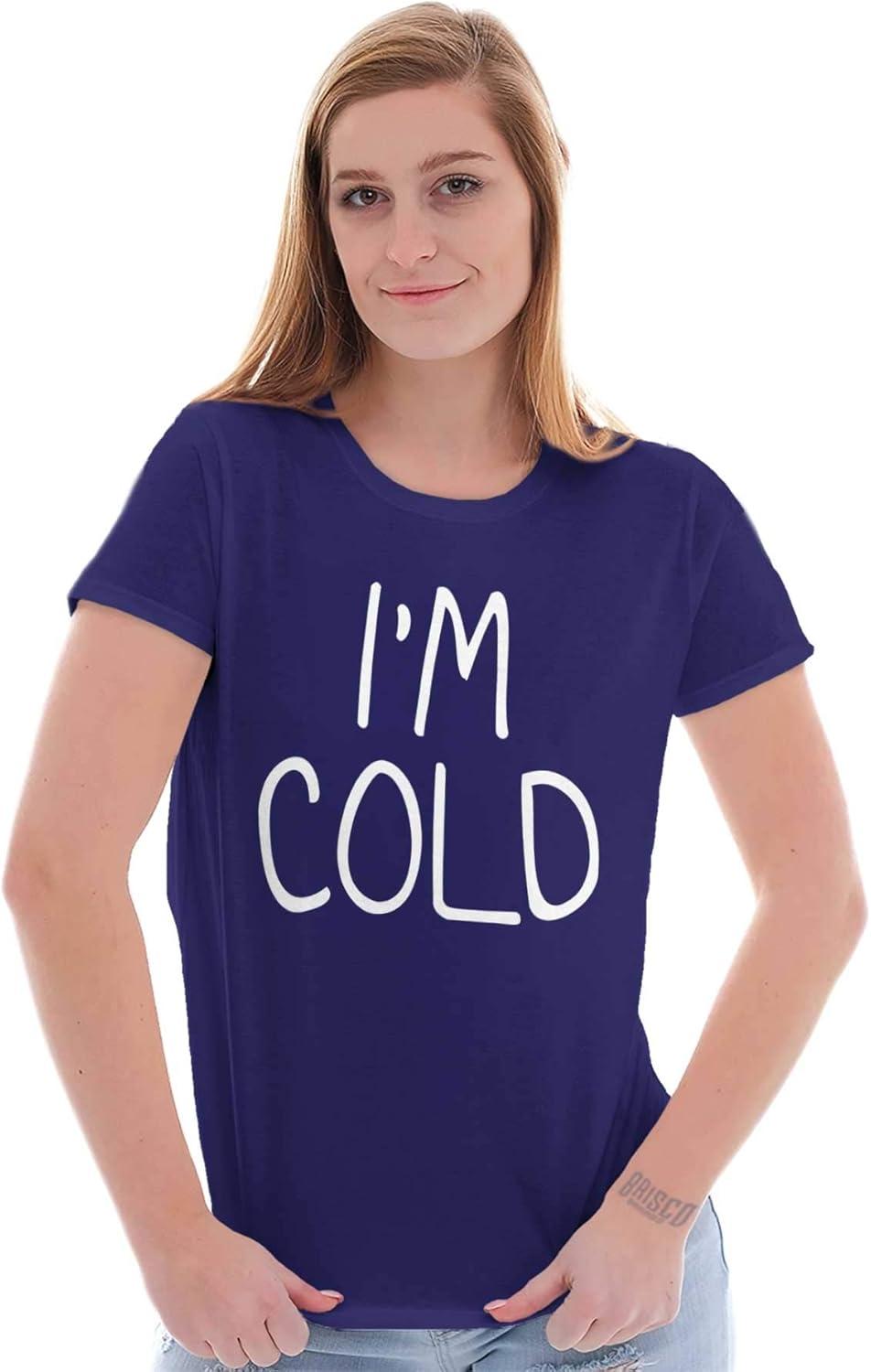 imageClassic Teaze Im Cold Bundle Up Statement Womens Slim Fit Graphic TeePurple