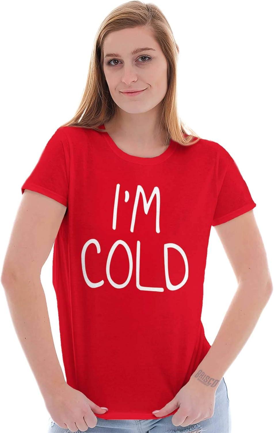 imageClassic Teaze Im Cold Bundle Up Statement Womens Slim Fit Graphic TeeRed