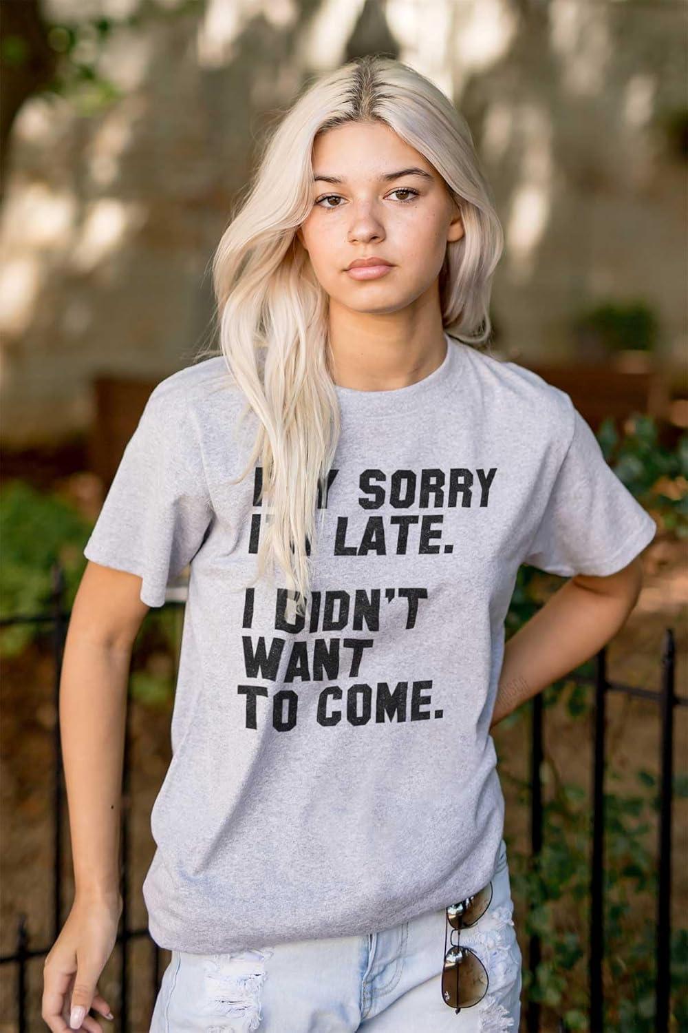 imageI Didnt Want to Come Antisocial Funny Graphic T Shirt Men or WomenSport Grey