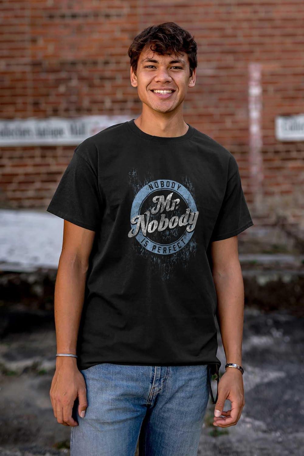 imageMr Nobody is Perfect Sarcastic Humor Mens Graphic T Shirt TeesBlack