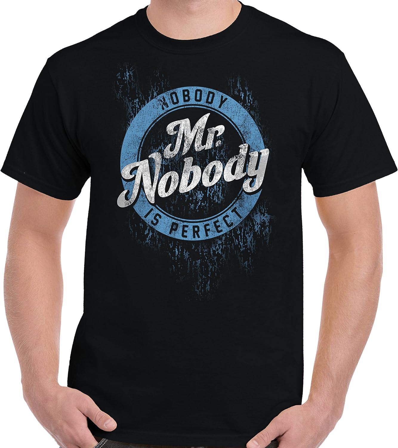 imageMr Nobody is Perfect Sarcastic Humor Mens Graphic T Shirt TeesBlack