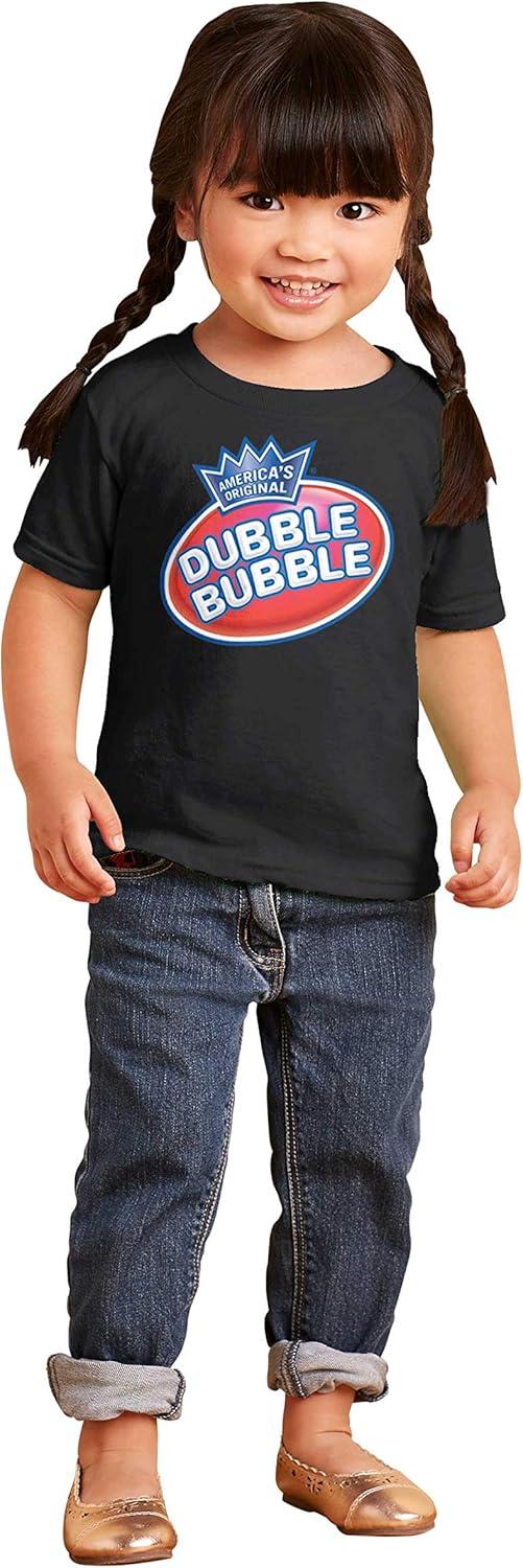 imageOriginal Dubble Bubble Double Logo Gum Toddler Boy Girl T ShirtBlack