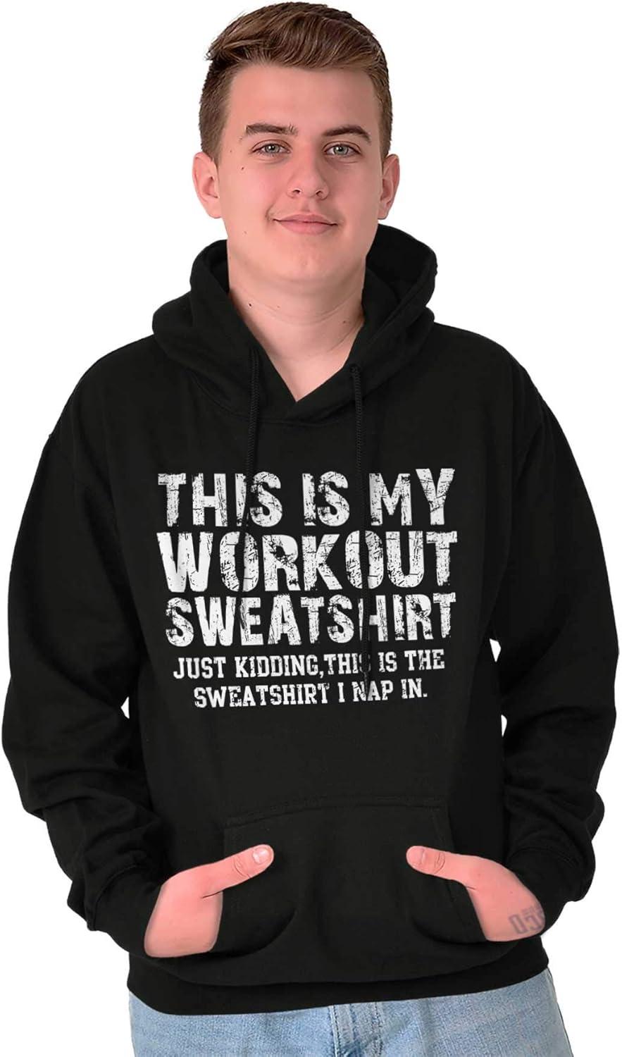 imageThis Is My Workout Just Kidding Nap Hoodie Sweatshirt Women MenBlack