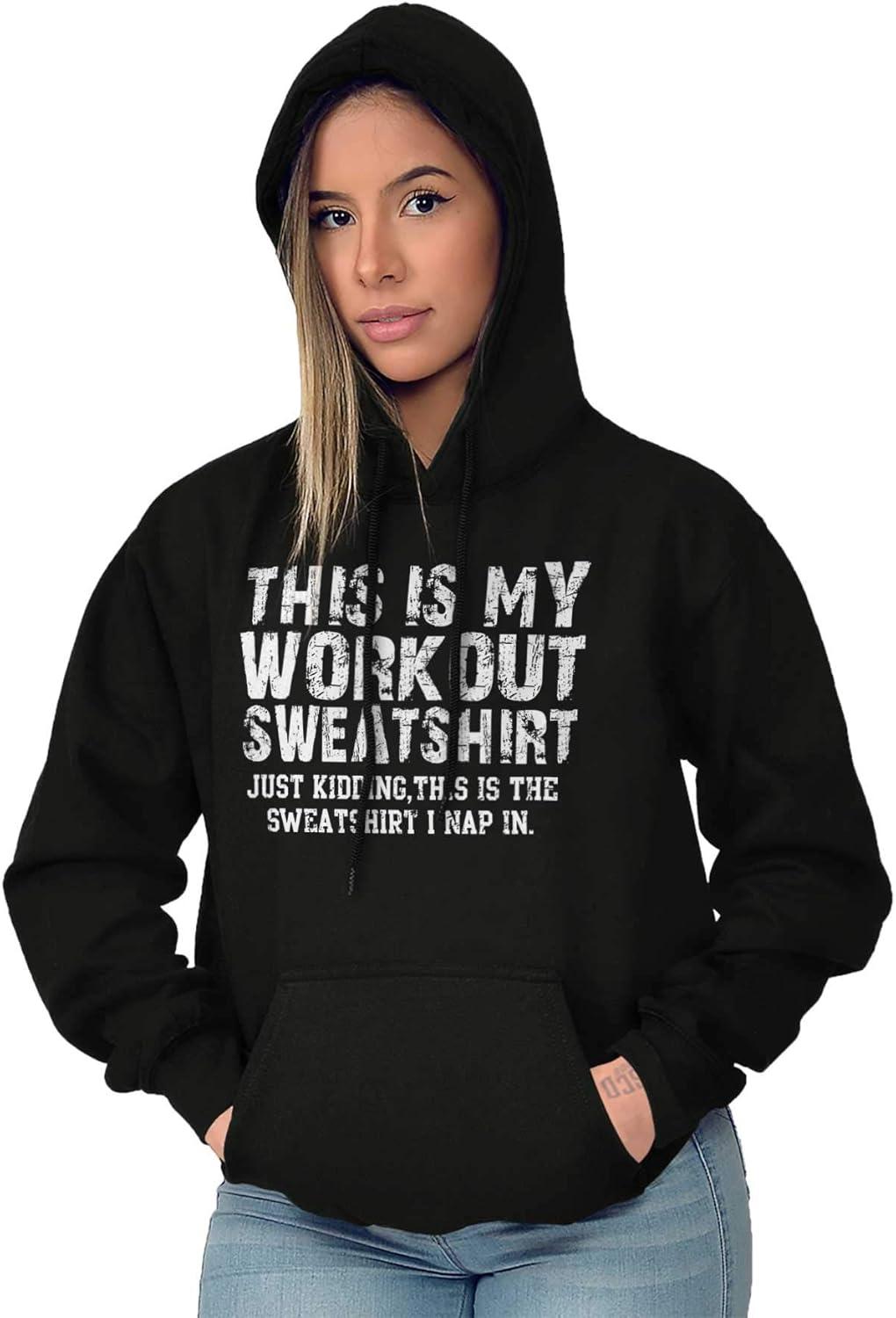 imageThis Is My Workout Just Kidding Nap Hoodie Sweatshirt Women MenBlack