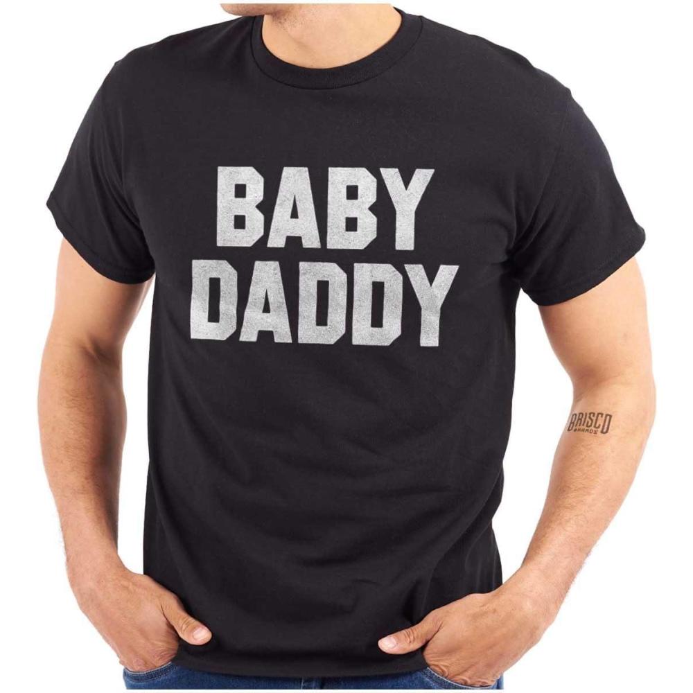 imageBaby Daddy Funny Expecting Fathers Mens Graphic T Shirt TeesBlack