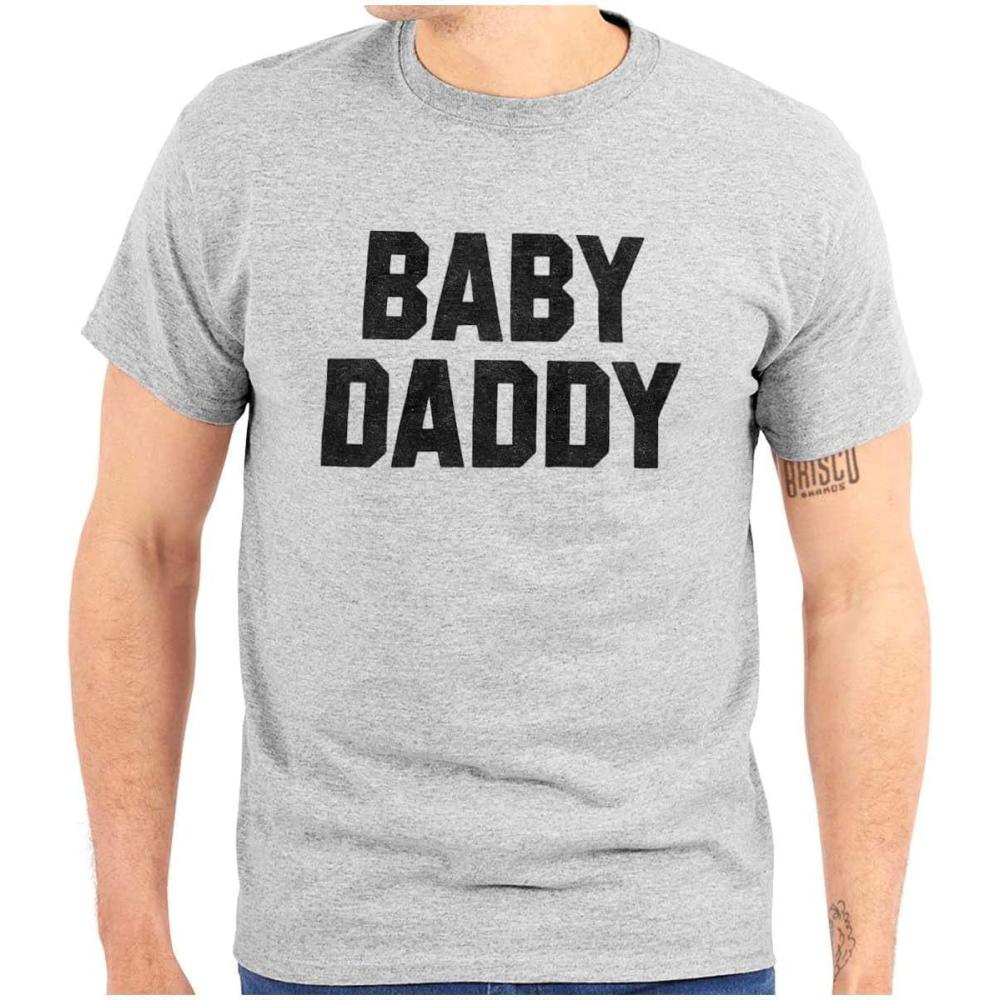 imageBaby Daddy Funny Expecting Fathers Mens Graphic T Shirt TeesSport Grey