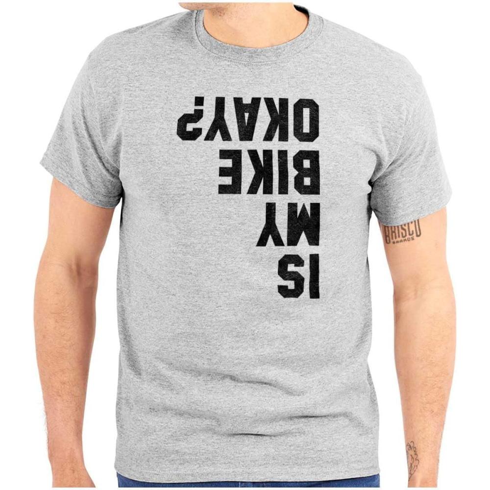 imageBrisco Brands is My Bike Okay Motorcycle Biker Graphic T Shirt Men or WomenSport Grey