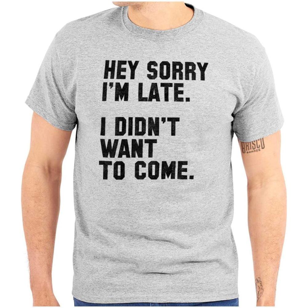 imageI Didnt Want to Come Antisocial Funny Graphic T Shirt Men or WomenSport Grey