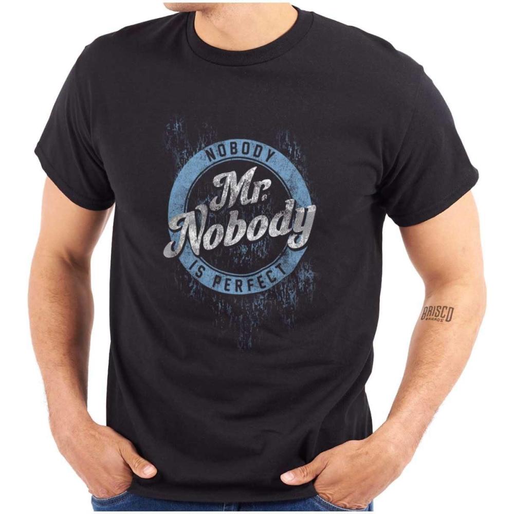 imageMr Nobody is Perfect Sarcastic Humor Mens Graphic T Shirt TeesBlack