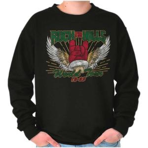 Brisco Brands Christmas Rock The Halls World Tour Sweatshirt for Men or Women(Black)