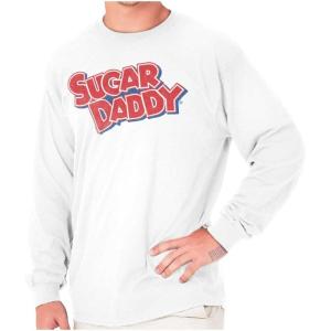 Classic Candies Sugar Daddy Cool Logo Long Sleeve Tshirt Men Women(White)