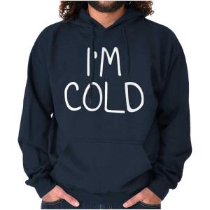 Classic Teaze I’m Cold Bundle Up Statement Hoodie Sweatshirt Women Men(Navy)