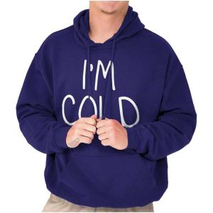 Classic Teaze I’m Cold Bundle Up Statement Hoodie Sweatshirt Women Men(Purple)