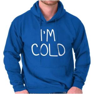 Classic Teaze I’m Cold Bundle Up Statement Hoodie Sweatshirt Women Men(Royal)